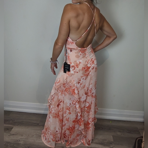 LULUS pink and floral maxi dress NWT - Picture 6 of 8